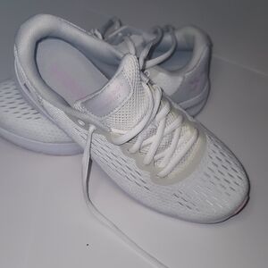 Under Armour White and Pink Sneakers
